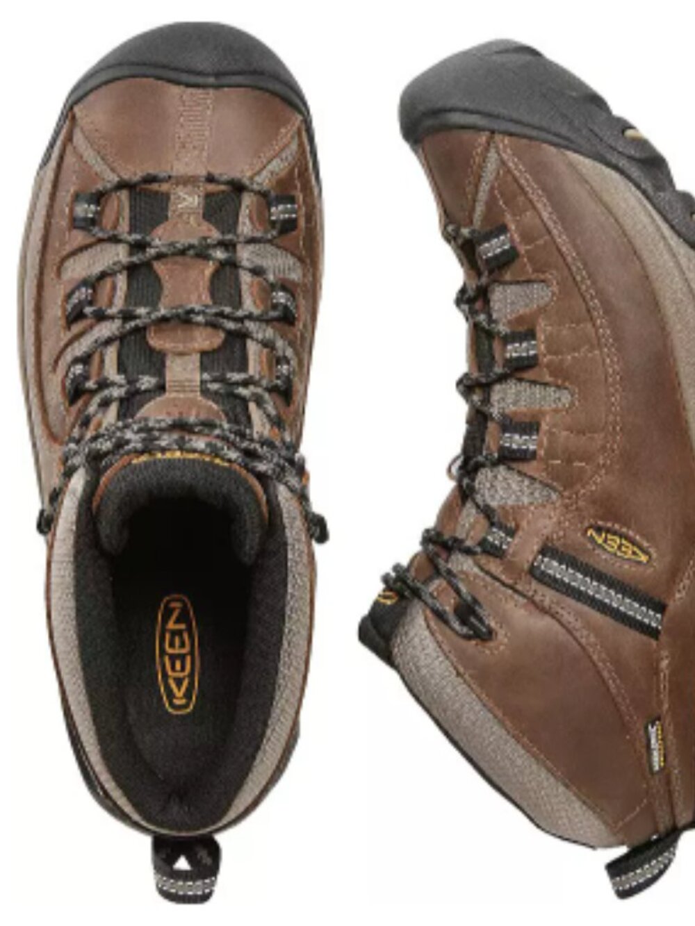KEEN Men’s 8 Brown Waterproof Hiking Boots - Like New - Free Shipping - Picture 16 of 16